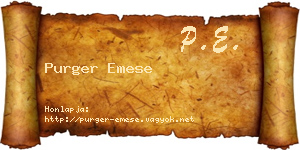 Purger Emese névjegykártya
